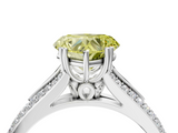 White gold Fancy Yellow Heart  Solitaire Pave Split Shank Engagement Ring with Six-Prong Setting_47