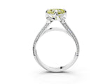 White gold Fancy Yellow Heart  Solitaire Pave Split Shank Ring with Four-Prong Setting_114