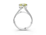 White gold Fancy Yellow Heart  Solitaire Pave Split Shank Ring with Four-Prong Setting_126