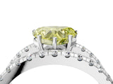 White gold Fancy Yellow Heart  Solitaire Split Shank Pave Diamond Ring_48
