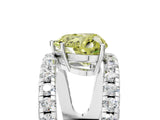White gold Fancy Yellow Heart  Solitaire Split Shank Pave Diamond Ring_49