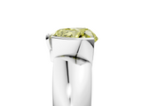 White gold Fancy Yellow Heart  Solitaire Tension Set Diamond Ring with Wide Band_42