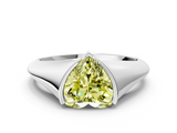 White gold Fancy Yellow Heart  Solitaire Tension Set Diamond Ring_20