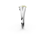 White gold Fancy Yellow Heart  Solitaire Tension Set Diamond Ring_22