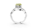 White gold Fancy Yellow Heart  Solitaire Twist Band Pavé Diamond Engagement Ring_35