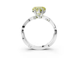 White gold Fancy Yellow Heart  Solitaire Twist Band with Pavé Accents and Four-Prong Setting_23