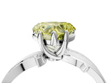White gold Fancy Yellow Heart  Solitaire Twist Band with Pavé Accents and Four-Prong Setting_24