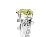 White gold Fancy Yellow Heart  Solitaire Twist Band with Pavé Accents and Four-Prong Setting_25