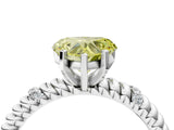 White gold Fancy Yellow Heart  Solitaire Twisted Band Prong Set Engagement Ring_89
