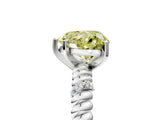 White gold Fancy Yellow Heart  Solitaire Twisted Band Prong Set Engagement Ring_90