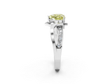 White gold Fancy Yellow Heart  Solitaire Twisted Band with Prong Setting_5