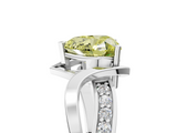 White gold Fancy Yellow Heart  Solitaire Twisted Band with Prong Setting_8