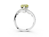 White gold Fancy Yellow Heart  Solitaire with Pavé Twist Band and Four-Prong Setting_67