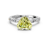 White gold Fancy Yellow Heart  Solitaire with Side Baguettes and Channel Set Band_45