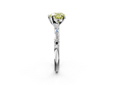 White gold Fancy Yellow Heart  Solitaire with Side Baguettes and Channel Set Band_47
