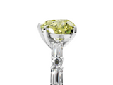 White gold Fancy Yellow Heart  Solitaire with Side Baguettes and Channel Set Band_50