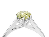 White gold Fancy Yellow Marquise  Brilliant Channel-Set Solitaire Ring with Four-Prong Setting_21
