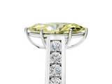 White gold Fancy Yellow Marquise  Brilliant Channel-Set Solitaire Ring with Four-Prong Setting_22