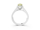 White gold Fancy Yellow Marquise  Brilliant Cut Diamond Engagement Ring with Pavé Band and Four-Prong Setting_32