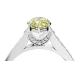 White gold Fancy Yellow Marquise  Brilliant Cut Diamond Engagement Ring with Pavé Band and Four-Prong Setting_33