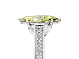 White gold Fancy Yellow Marquise  Brilliant Cut Diamond Engagement Ring with Pavé Band and Four-Prong Setting_34