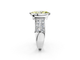 White gold Fancy Yellow Marquise  Brilliant Diamond Channel Set Wide Band Ring with Bezel Setting_2