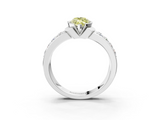 White gold Fancy Yellow Marquise  Brilliant Diamond Channel Set Wide Band Ring with Bezel Setting_3