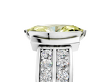 White gold Fancy Yellow Marquise  Brilliant Diamond Channel Set Wide Band Ring with Bezel Setting_5