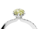 White gold Fancy Yellow Marquise  Brilliant Pavé Band Solitaire with Four-Prong Setting_21