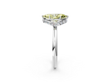 White gold Fancy Yellow Marquise  Brilliant Solitaire Engagement Ring with Six-Prong Setting and Classic Band_2