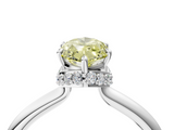 White gold Fancy Yellow Marquise  Brilliant Solitaire Engagement Ring with Six-Prong Setting and Classic Band_4