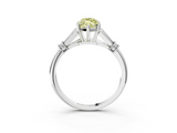 White gold Fancy Yellow Marquise  Brilliant Solitaire with Pave Band and Four-Prong Setting_3