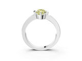 White gold Fancy Yellow Marquise Cut Brilliant Channel-Set Diamond Ring with Bezel Prong Setting_15