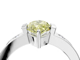 White gold Fancy Yellow Marquise Cut Brilliant Channel-Set Diamond Ring with Bezel Prong Setting_16