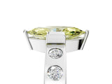 White gold Fancy Yellow Marquise Cut Brilliant Channel-Set Diamond Ring with Bezel Prong Setting_17