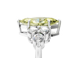 White gold Fancy Yellow Marquise Cut Brilliant Diamond Cluster Accent Solitaire Ring with Prong Setting_29