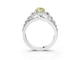 White gold Fancy Yellow Marquise Cut Brilliant Diamond Pavé Band with Six-Prong Setting_15