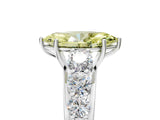 White gold Fancy Yellow Marquise Cut Brilliant Diamond Pavé Band with Six-Prong Setting_17