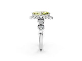 White gold Fancy Yellow Marquise Cut Brilliant Milgrain Pave Heart Band Solitaire Ring_2