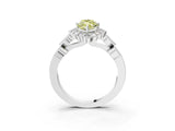 White gold Fancy Yellow Marquise Cut Brilliant Milgrain Pave Heart Band Solitaire Ring_3