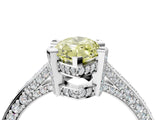 White gold Fancy Yellow Marquise Cut Brilliant Split Shank Pave Solitaire Ring with Four-Prong Setting_4