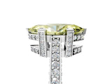 White gold Fancy Yellow Marquise Cut Brilliant Split Shank Pave Solitaire Ring with Four-Prong Setting_5