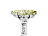 White gold Fancy Yellow Marquise Cut Brilliant Three-Stone Pave Band with Four-Prong Setting_5