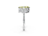 White gold Fancy Yellow Marquise  Cut Cathedral Pave Diamond Engagement Ring with Six-Prong Setting_34