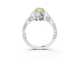 White gold Fancy Yellow Marquise  Cut Cathedral Pave Diamond Engagement Ring with Six-Prong Setting_35