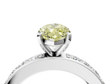 White gold Fancy Yellow Marquise  Cut Channel Set Diamond Engagement Ring with Four-Prong Setting_4