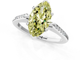 White gold Fancy Yellow Marquise  Cut Channel Set Solitaire Engagement Ring with Four-Prong Setting_1
