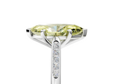 White gold Fancy Yellow Marquise  Cut Channel Set Solitaire Engagement Ring with Four-Prong Setting_5