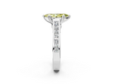 White gold Fancy Yellow Marquise  Cut Channel Set Solitaire Engagement Ring with Prong Setting_2