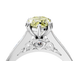White gold Fancy Yellow Marquise  Cut Channel Set Solitaire Engagement Ring with Prong Setting_4
